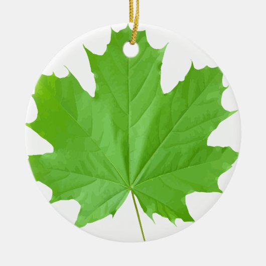 Maple Leaf Keramisch Ornament (Voorkant)