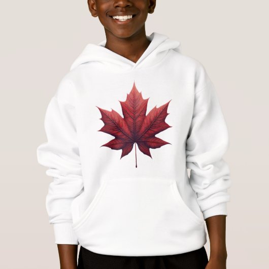 Maple Leaf Kids Hoodie, Apparel, Fall Clothing (Voorkant)