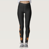 Maple Leaf Leggings Aangepaste Canada Leggings & C (Voorkant)