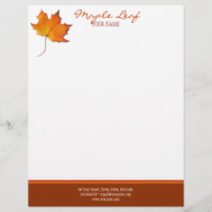 Maple Leaf Letterhead Gepersonaliseerd Briefhoofd