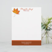Maple Leaf Letterhead Gepersonaliseerd Briefhoofd (Staand voorkant)
