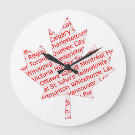 Maple leaf met Canadese stadsklok Grote Klok