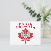Maple Leaf met Poolse Canadese Briefkaart (Staand voorkant)