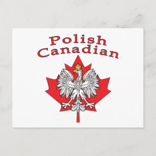 Maple Leaf met Poolse Canadese Briefkaart