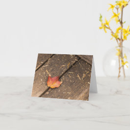 Maple Leaf minimalistische herfst foto Kaart