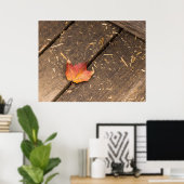 Maple Leaf minimalistische herfst foto Poster (Thuiskantoor)