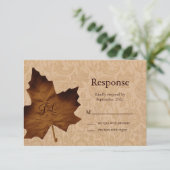 Maple Leaf Monogrammed RSVP (Staand voorkant)