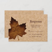 Maple Leaf Monogrammed RSVP (Voorkant / Achterkant)