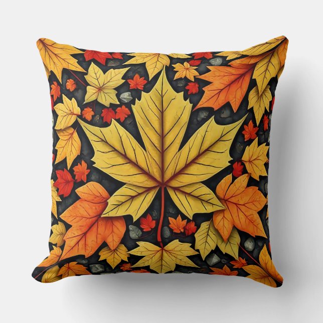 Maple Leaf Mosaic Sierkussen (Voorkant)