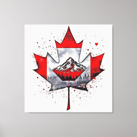 Maple Leaf Mountain Soul Canvas Afdruk (Voorkant)