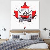 Maple Leaf Mountain Soul Canvas Afdruk (Insitu (Slaapkamer))