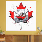Maple Leaf Mountain Soul Canvas Afdruk (Insitu (Woonkamer))
