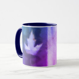 Maple Leaf Natural Ink Handmade Paars Organic Art Mok