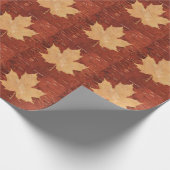 Maple Leaf on Inner Birch Bark Cadeaupapier (Hoek)