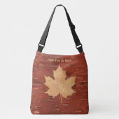 Maple Leaf on Inner Birch Bark Crossbody Tas (Voorkant)