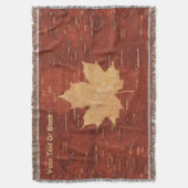 Maple Leaf on Inner Birch Bark Deken (Voorkant Verticaal)