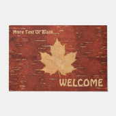 Maple Leaf on Inner Birch Bark Deurmat (Voorkant)