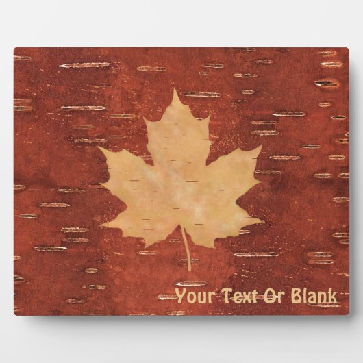 Maple Leaf on Inner Birch Bark Fotoplaat (Voorkant)