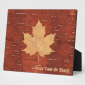 Maple Leaf on Inner Birch Bark Fotoplaat (Zijkant)
