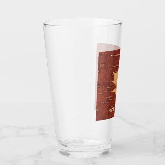 Maple Leaf on Inner Birch Bark Glas (Rechts)