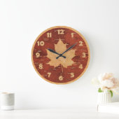 Maple Leaf on Inner Birch Bark Grote Klok (Huis)