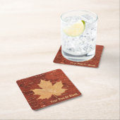 Maple Leaf on Inner Birch Bark Kartonnen Onderzetters (Insitu)