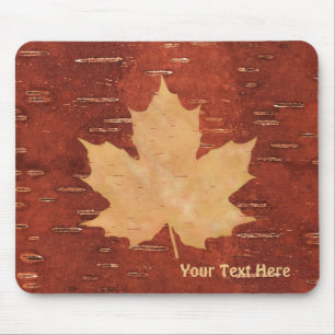 Maple Leaf on Inner Birch Bark Muismat