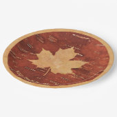 Maple Leaf on Inner Birch Bark Papieren Bordje (Gekanteld)