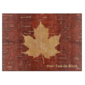 Maple Leaf on Inner Birch Bark Snijplank (Voorkant)