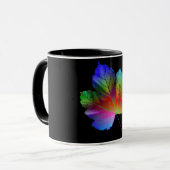 Maple Leaf op zwarte achtergrond Mok (Voorkant links)