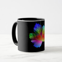Maple Leaf op zwarte achtergrond Mok