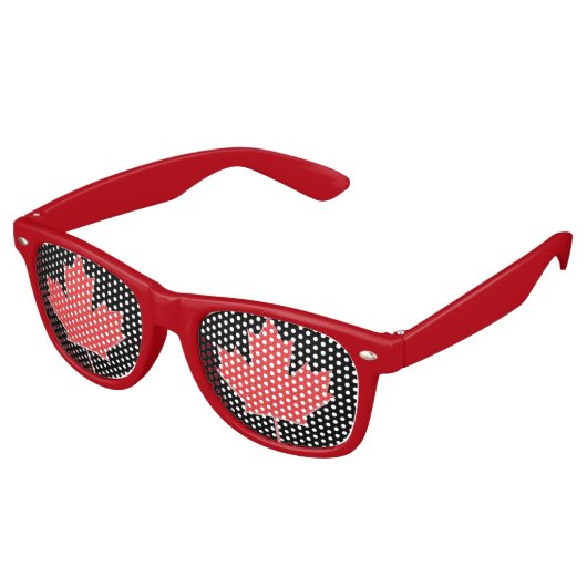 Maple Leaf Party Shades Retro Zonnebril (Gekanteld)