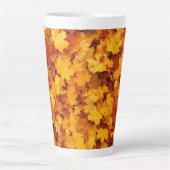 Maple Leaf Pattern-25877 Latte Mok (Voorkant)