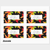 Maple Leaf Pattern 2 zwarte achtergrond labels (Vel)