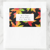 Maple Leaf Pattern 2 zwarte achtergrond labels (Tas)