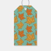 Maple Leaf Pattern Autumn Wedding Favor Gift Label Cadeaulabel (Achterkant)