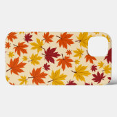 Maple leaf pattern design iphone 13 hoesje (Achterkant (horizontaal))