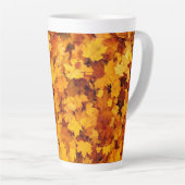 Maple Leaf Pattern Design Latte Mok (Rechterhoek)