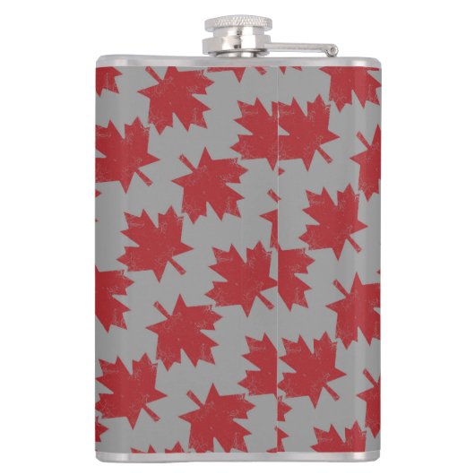 Maple Leaf Pattern Heupfles (Achterkant)