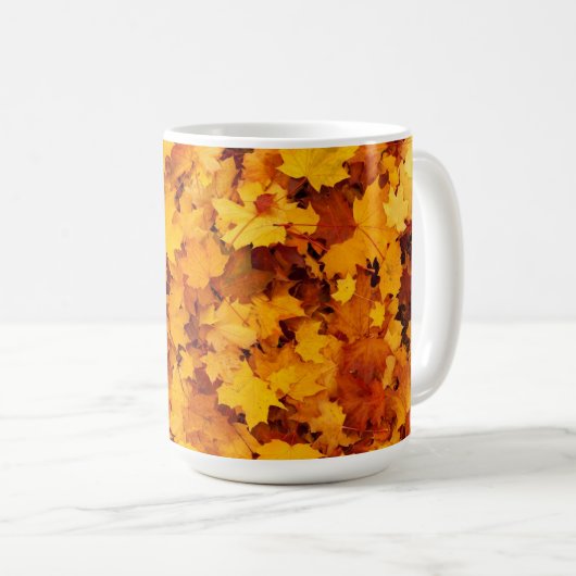 Maple Leaf Pattern Koffiemok (Voorkant rechts)
