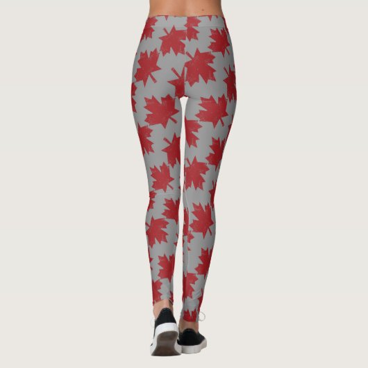 Maple Leaf Pattern Leggings (Achterkant)