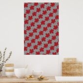 Maple Leaf Pattern Poster (Keuken)