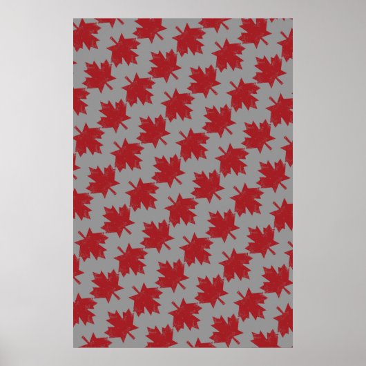 Maple Leaf Pattern Poster (Voorkant)