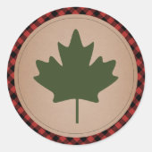 Maple Leaf Plaid Sticker (Voorkant)