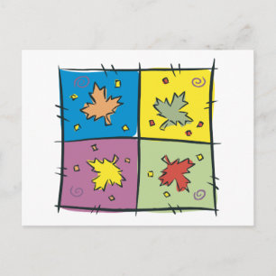 Maple Leaf Pop Art Briefkaart
