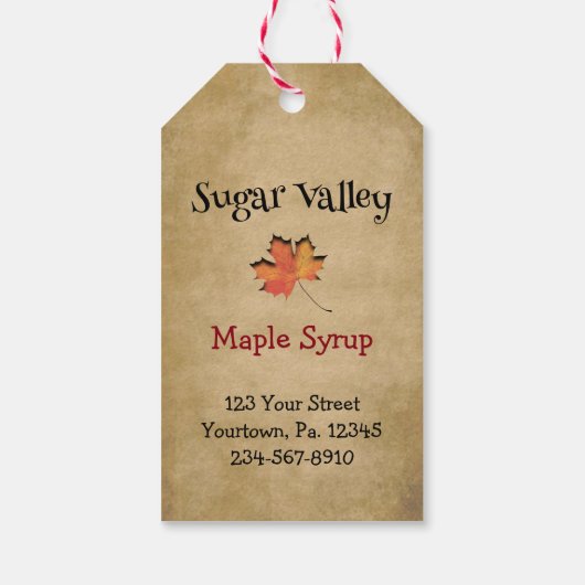 Maple Leaf Product Label Cadeaulabel (Achterkant)