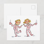 Maple Leaf Pyjama Briefkaart (Voorkant / Achterkant)