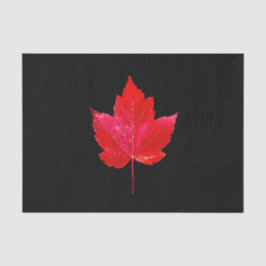 Maple Leaf Red Black Autumn Land Tissuepapier