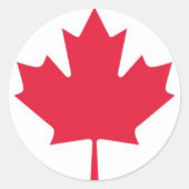 Maple Leaf Ronde Sticker (Voorkant)