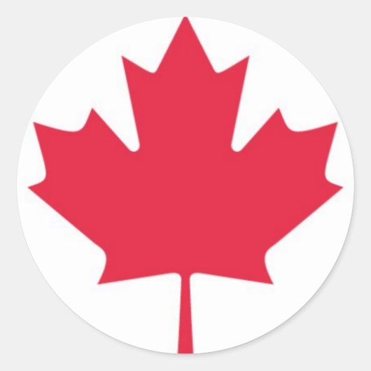 Maple Leaf Ronde Sticker (Voorkant)
